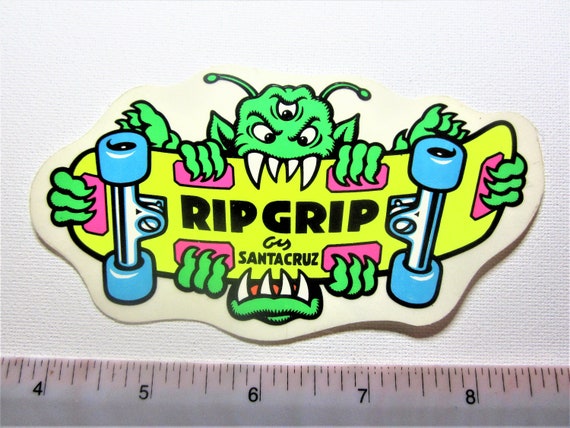 Nos-rare-vintage-80's-santa-cruz-rip-grip-3-eyed-monster