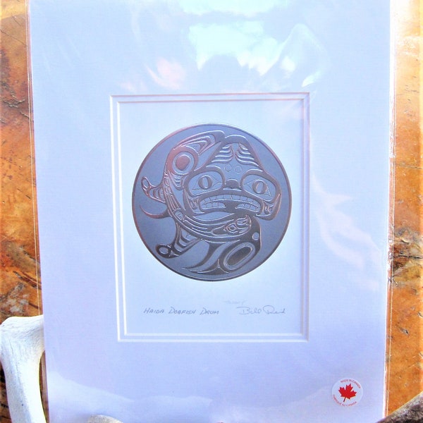 Haida First Nation ''Dogfish Drum'' Contemporary Native Indigenous Art Unframed Picture Print