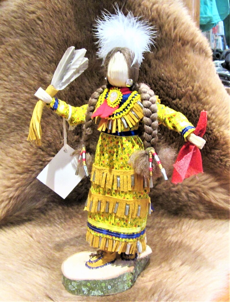 Iroquois Corn Husk Jingle Dancer Doll Figurine Etsy
