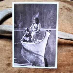 First Nations ''West Coast Canoe'' Native Indigenous Art Post Card