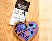 Haida First Nation 39 Hummingbird Heart 39 Wood Ornament Pacific North West Coast Native Indigenous Art