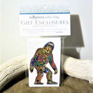 Petit coffret cadeau « Sasquatch » de la Première Nation Cherokee, 8 cartes et enveloppes Art autochtone du Sud-Est