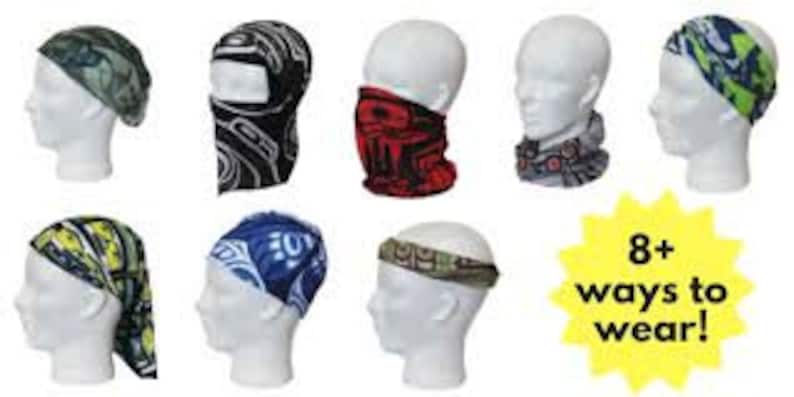 Haisla Heiltsuk First Nation /'Eagle Flight/' Multi Functional Headwear Native Indigenous Art