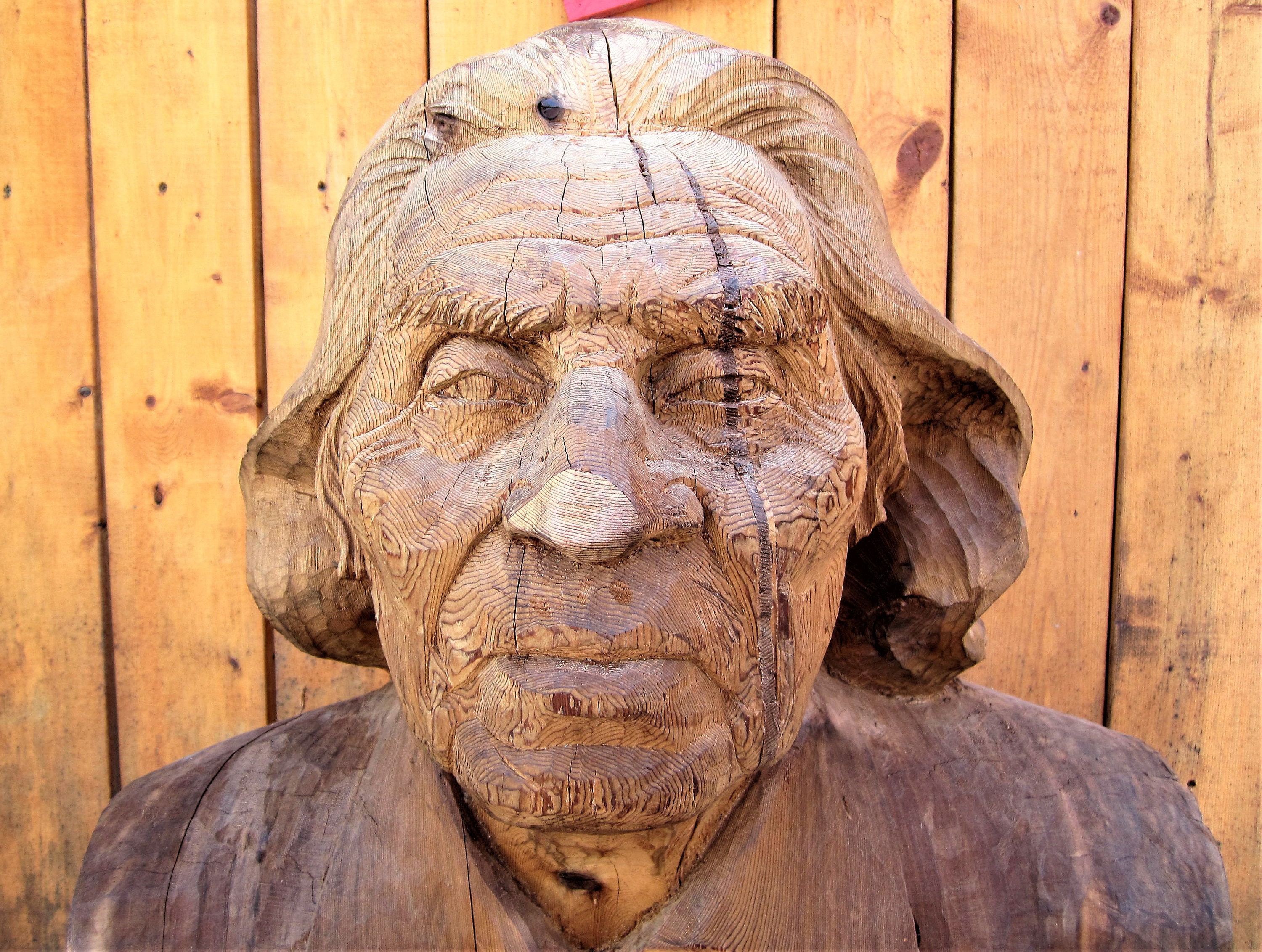 Dmitry Klimenko ''chief Dan George'' Cedar Bust Carving Pacific North ...