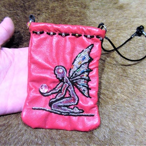 Nuu Chah Nulth First Nation 'Fairy' Draw String Medicine Bag Pouch Pacific North West Coast Native Indigenous Art