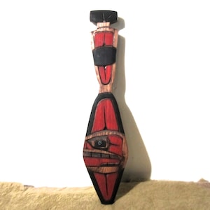 Coast Salish 'Killer Whale' Paddle Carving Pacific North West Coast Native Indigenous Art image 1