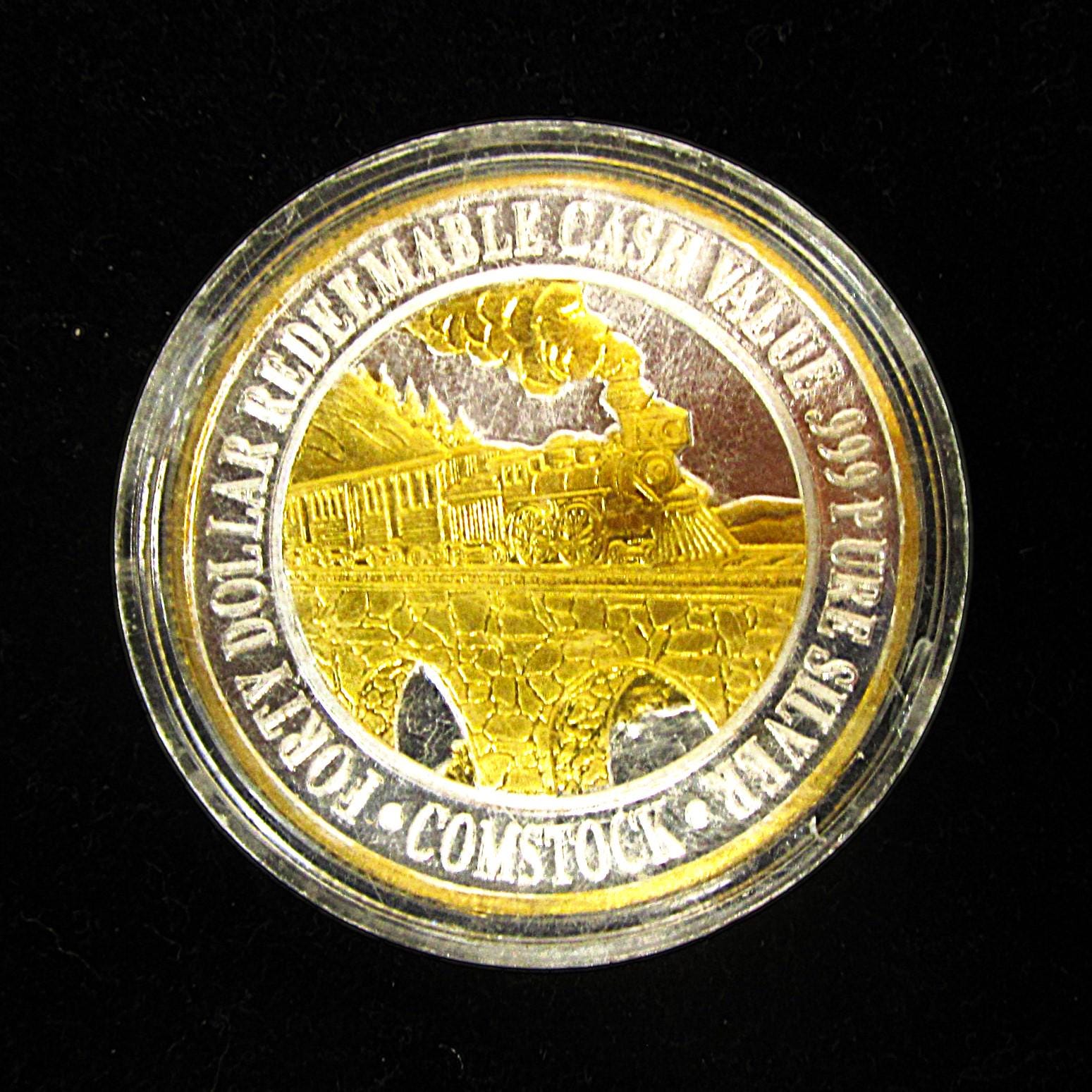 Rare Sealed .999 Silver 24 KT Gold Comstock Hotel Reno Nevada