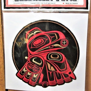 Large First Nations ''Raven'' Embroidered Patch Pacific North West Coast Native Indigenous Art