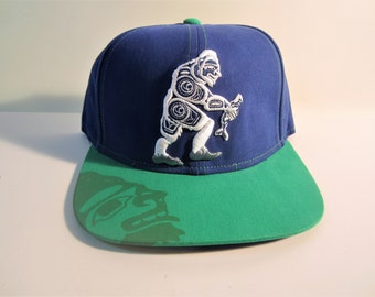 Haida First Nation 'Sasquatch Bigfoot' Snapback Ball Cap Hat Pacific North West Coast Native Indigenous Art