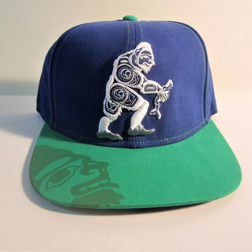 First Nations Native Haida Sasquatch Bigfoot Snapback Ball Cap Hat Squatch