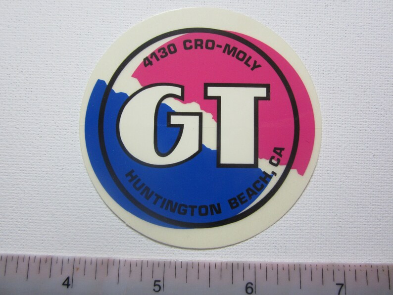 Vintage GT Cro Moly Nos OS BMX original sticker decal