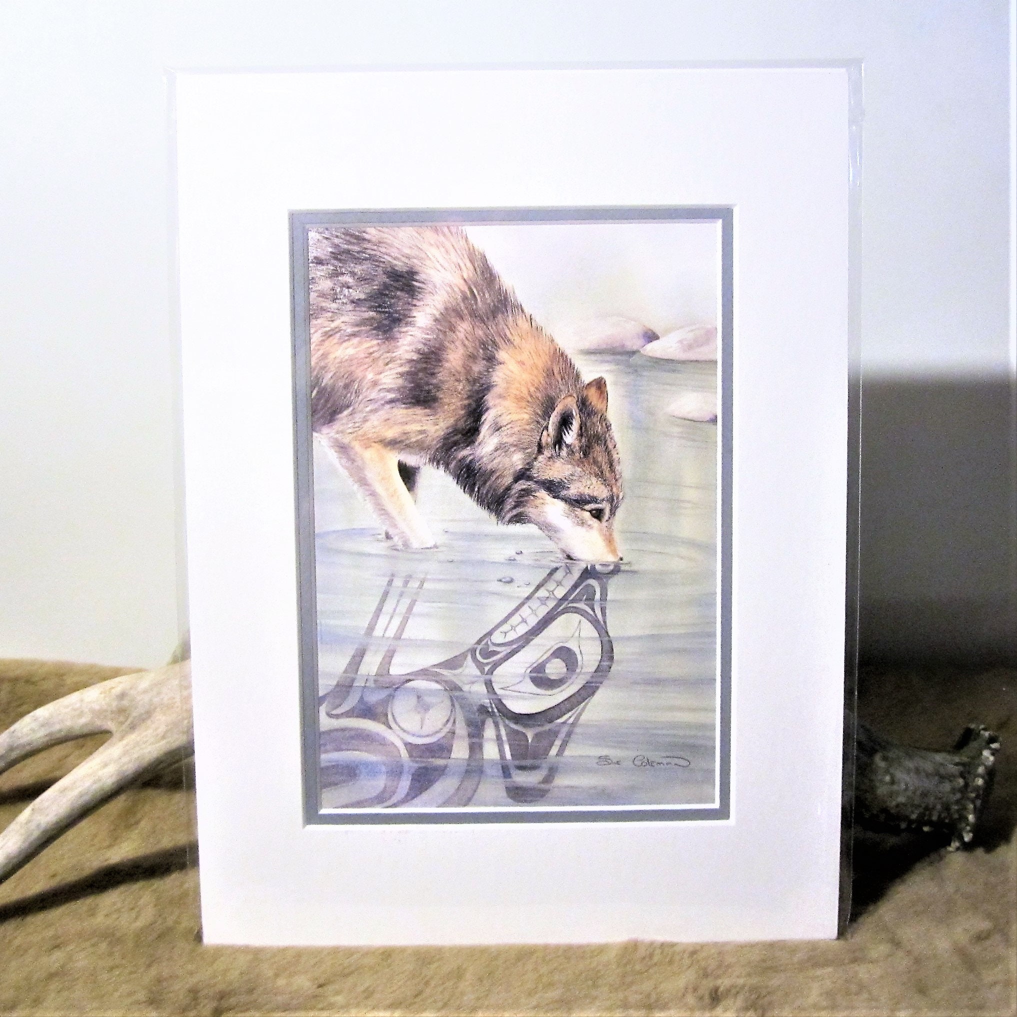 Pacific North West Coast Sue Coleman ''wolf'' Contemporary Art