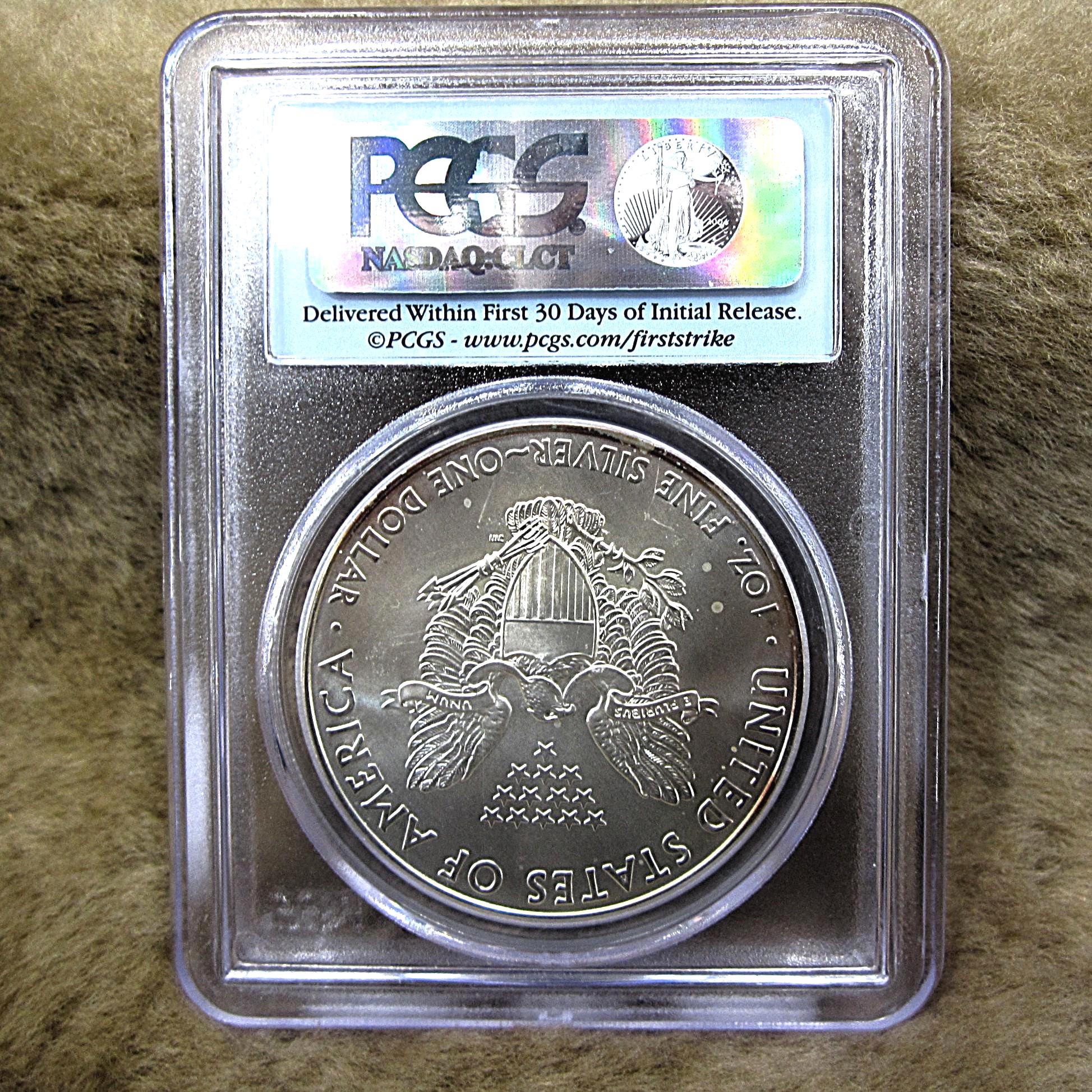 2011 W American Silver Eagle 1 Dollar PCGS MS70 First Strike US