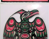 Coast Salish First Nations 39 Raven 39 Large Embroidered Patch Pacific North West Coast Native Indigenous Art