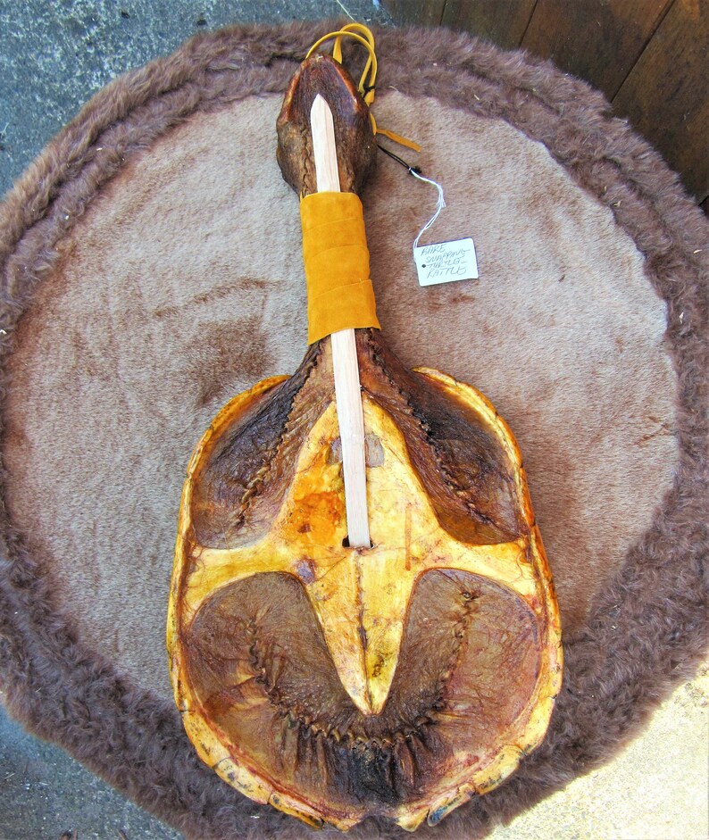 Rare 6 Nations Snapping Turtle Ceremonial Powwow Rattle Native Etsy