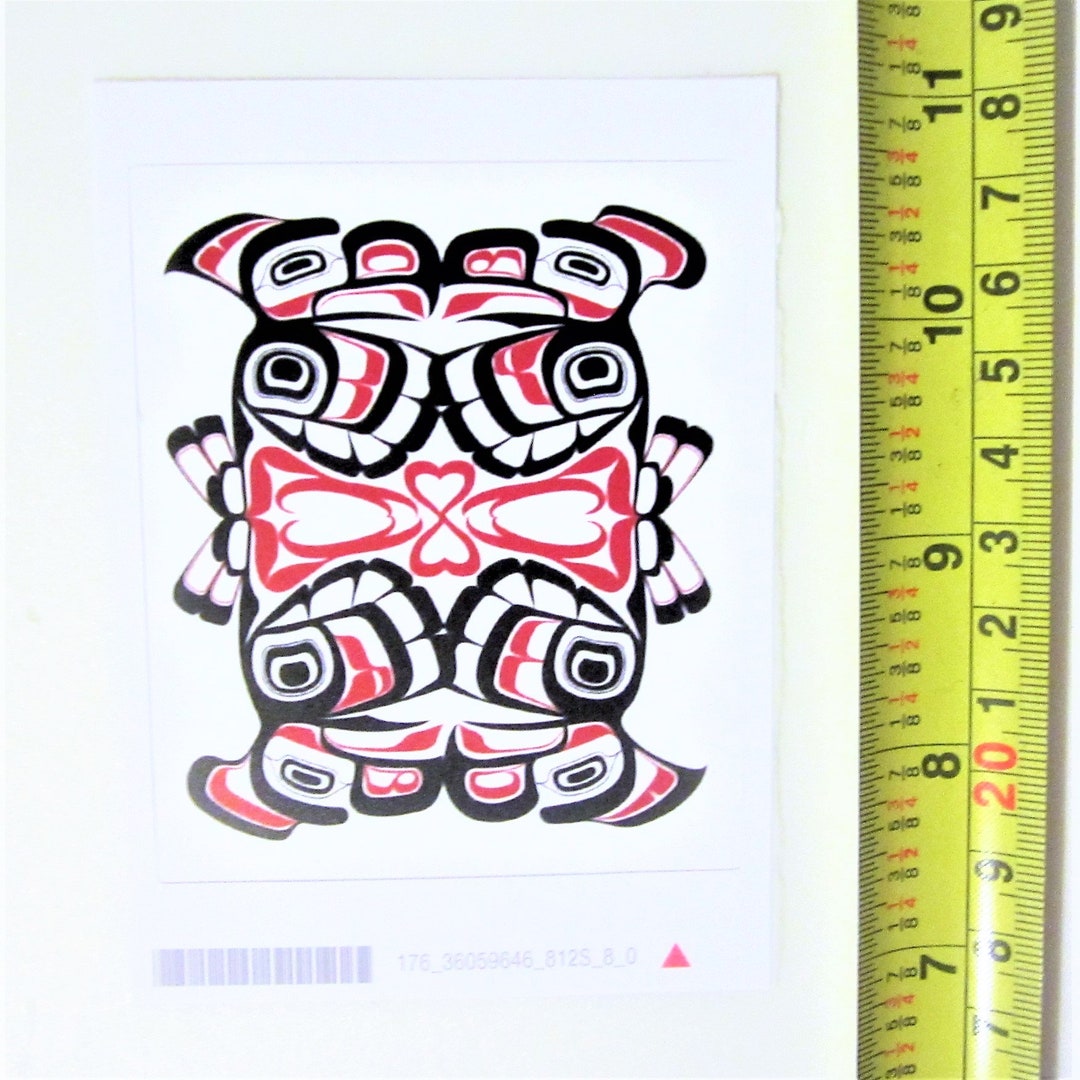 First Nations Sticker First Nations 'mirror Love Birds' Sticker Decal Pacific North West ...