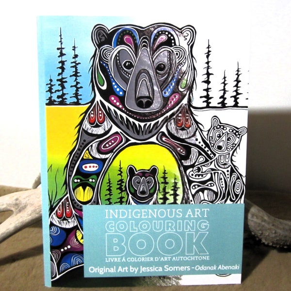 Metis Abenakis First Nations 'Bear Medicine' Coloring Book Great Plains Sub Arctic Eastern Woodlands Native Indigenous Art