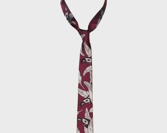 Haida First Nation 'Raven and Eagle Feathers' Neck Tie Kravat Pacific North West Coast Native Indigenous Art Men's Fashion