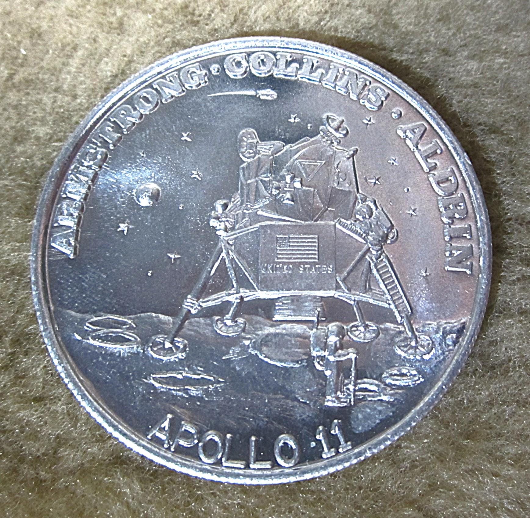 Vintage 1969 NASA Apollo 11 Moon Landing Aluminum Commemorative