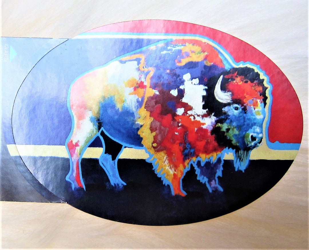 First Nation Native Cherokee Bison Buffalo Vinyl Sticker Decal Etsy