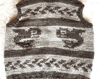 ◆Sienne◆ Deer Cowichan Pure Wool Vest Navy S4WKN05FD MUSINSA | SIENNE Deer Cowichan Pure Wool Vest (Navy)