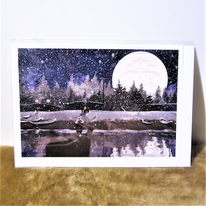 K’omoks First Nation ''Homecoming'' Pacific North West Coast Native Indigenous Art Post Card 6 x 9 pouces