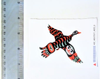First Nations Sticker First Nations ''salish Raven'' Sticker Decal Pacific North West Native ...