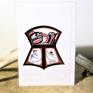 Northern Tuchone First Nations &#39;&#39;Copper Design&#39;&#39; Native Indigenous Art Post Card & Envelope 6&#39;&#39;x9&#39;&#39;