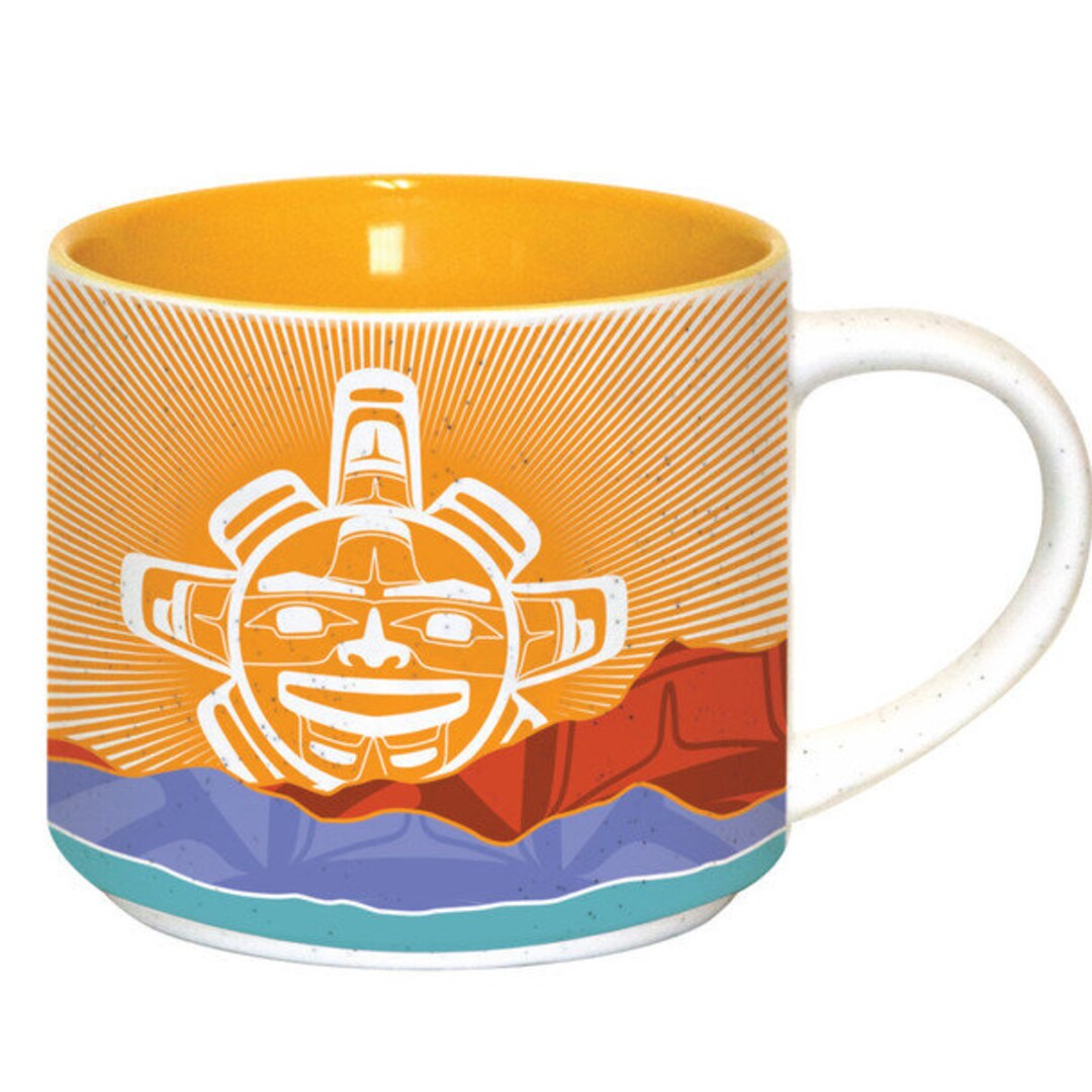Tlingit First Nation 'chilkat Sun' Coffee & Tea Mug 16oz Pacific North ...