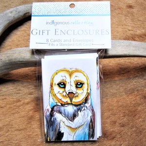 Western Shoshone First Nation 'Schleiereule' Kleine Geschenkverpackungen Set mit 8 Karten und Umschlägen Great Basin Native Indigenous Art