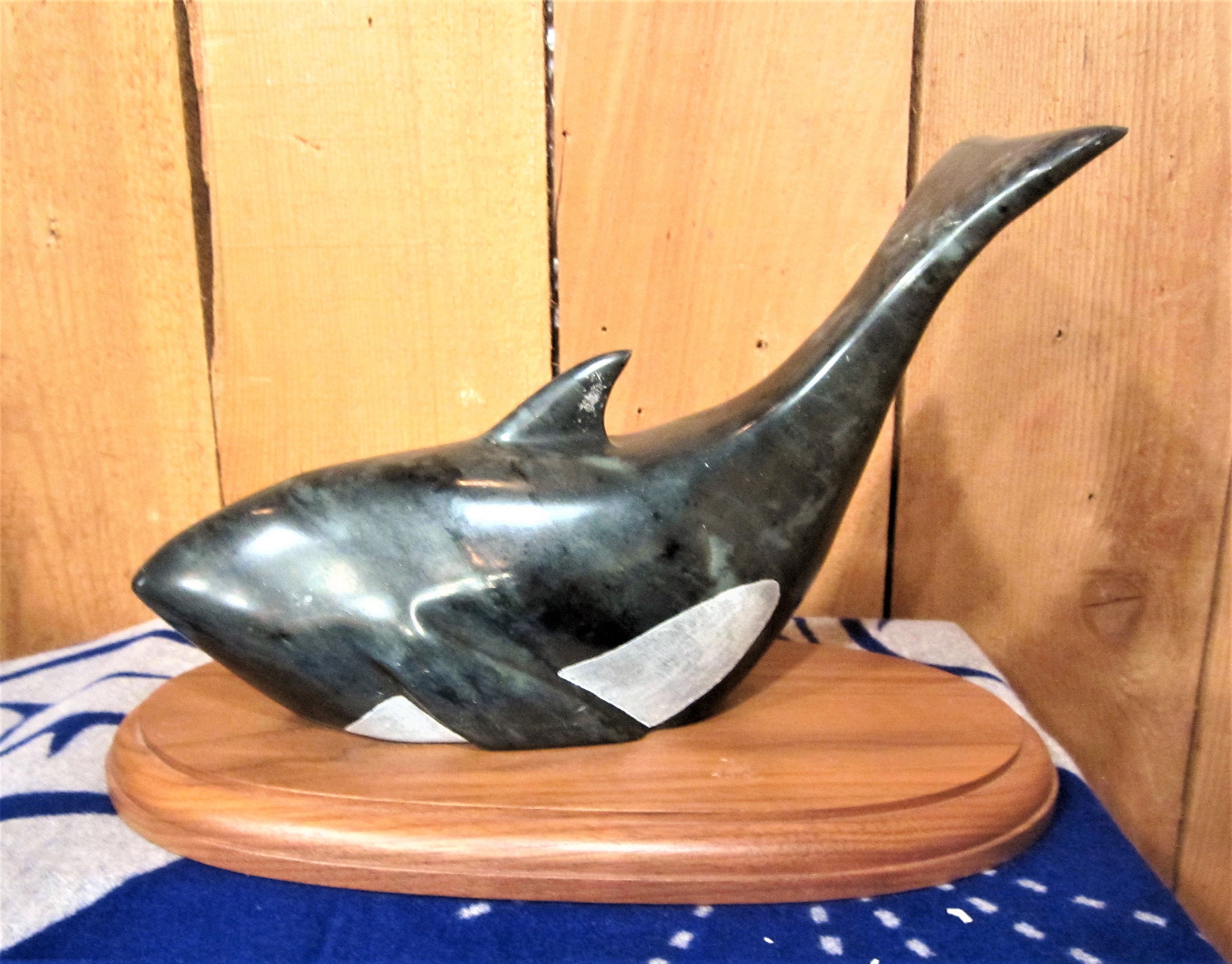 Inuit Soapstone Whale Carving Native Indigenous First Nations Etsy