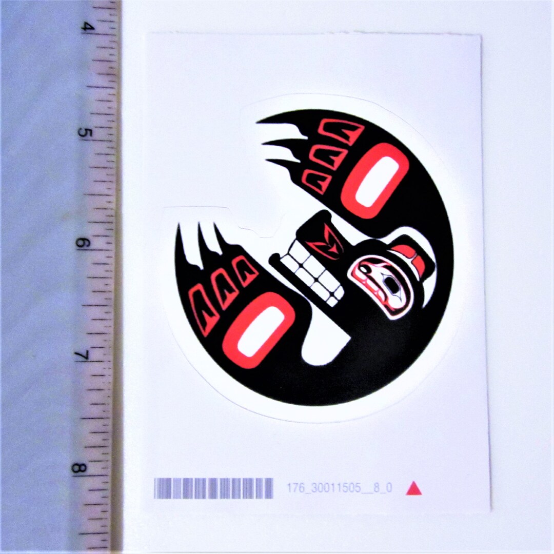 First Nations Sticker First Nations ''black Bear'' Sticker Decal Native Westcoast Indigenous ...