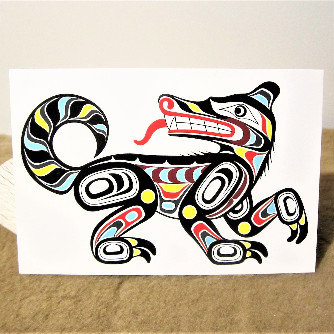 Kwakiutl First Nations ''wolf'' Pacific North West Coast Native