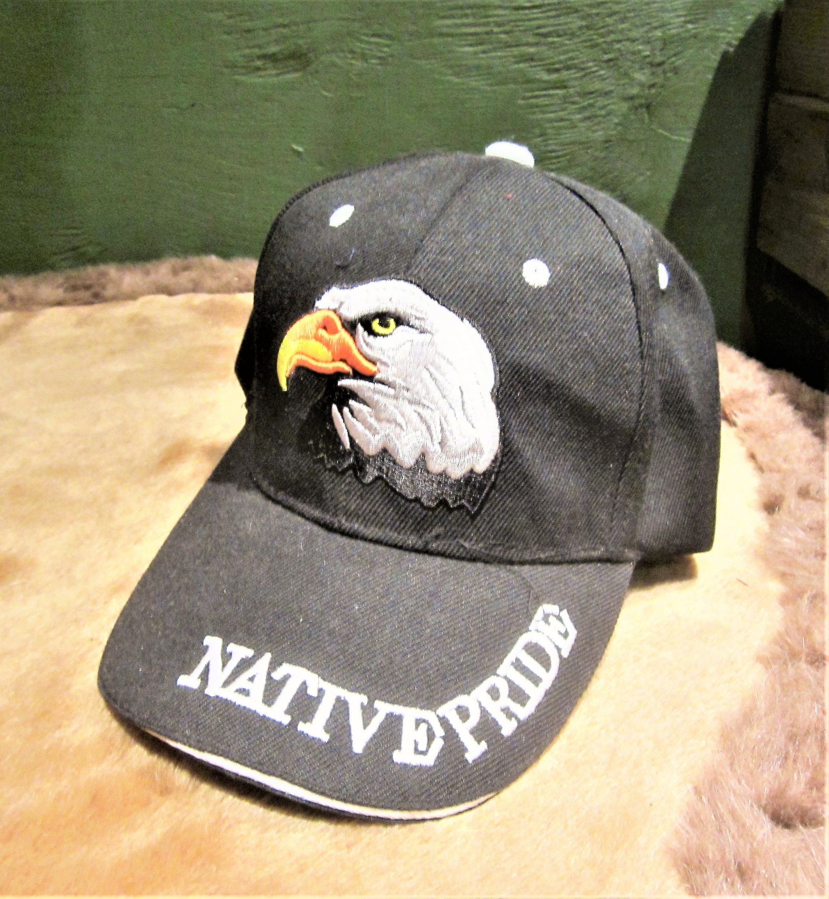First Nations 'Eagle' Back Strap Ball Cap Hat Great Plains Eastern  Woodlands Sub Arctic Native Indigenous Art