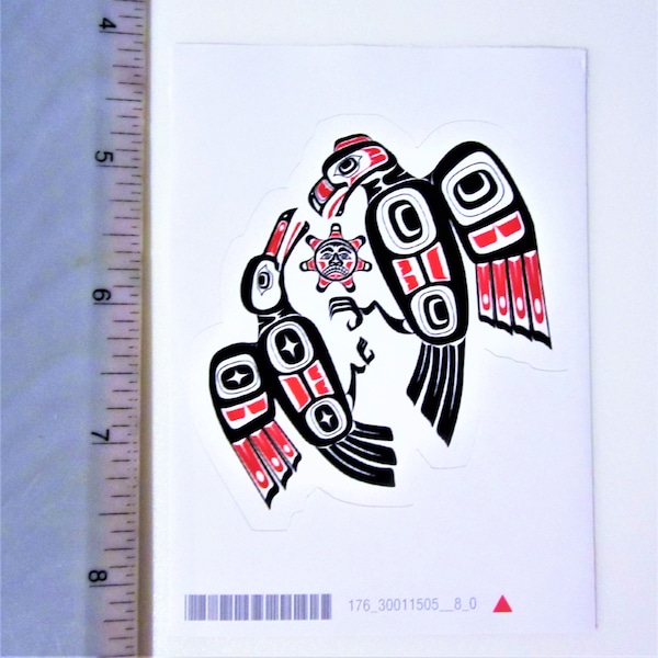 First Nations ''Raven & Eagle'' Sticker Decal Native Westcoast Indigenous Art