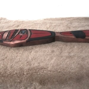 Coast Salish 'Killer Whale' Paddle Carving Pacific North West Coast Native Indigenous Art image 2