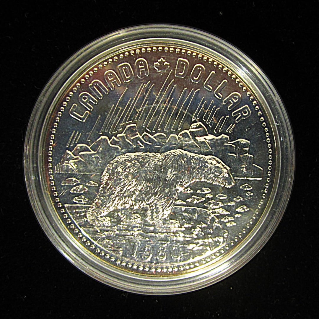 1980 Canada Silver Polar Bear Dollar Uncirculated Coin - Etsy