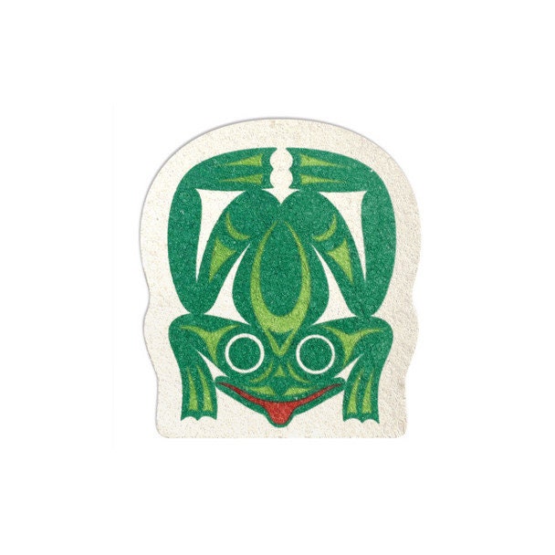 Coast Salish Kwakiutl First Nation 'frog' Eco Sponge Pacific North West ...