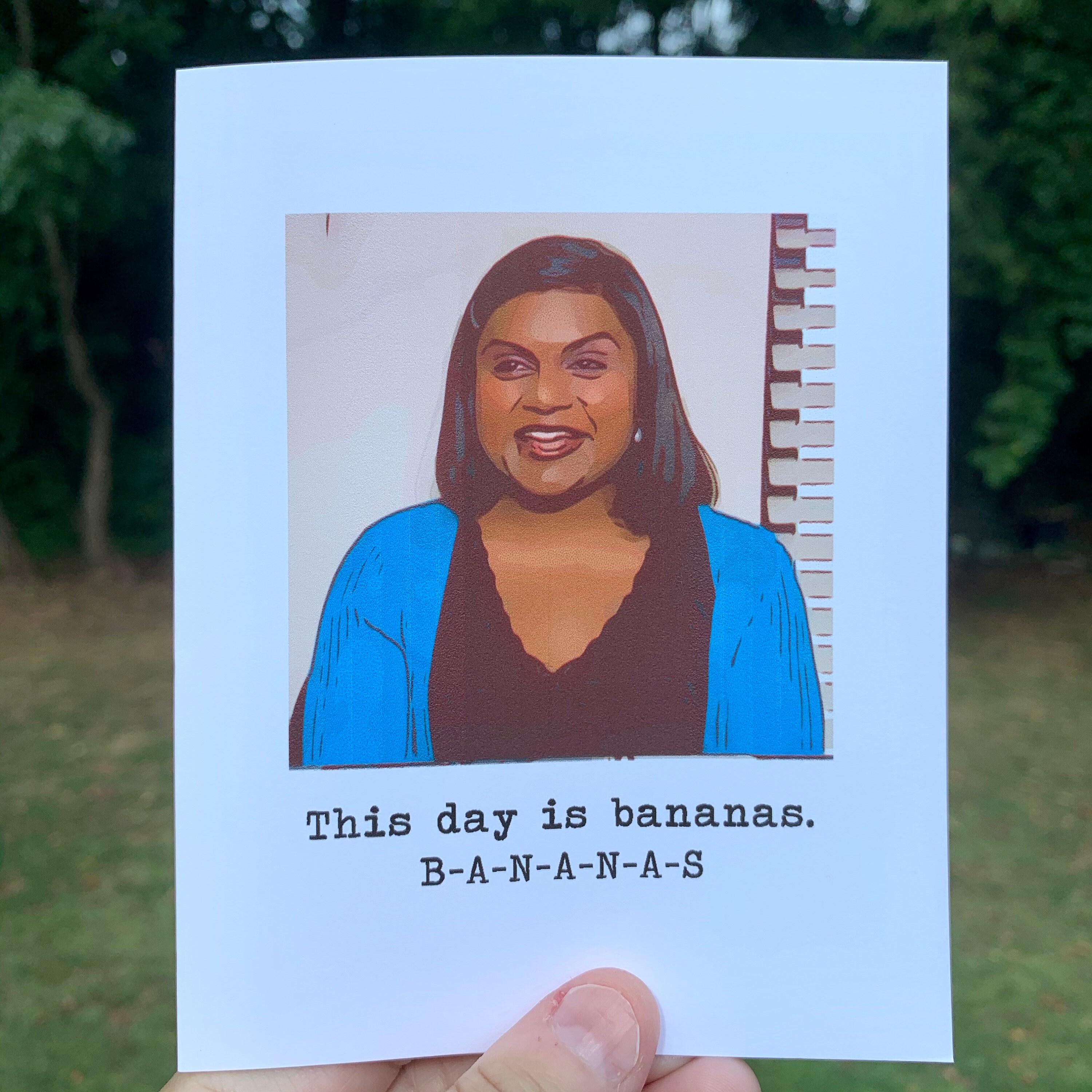 This Day is Bananas Kelly Kapoor Greeting Card The Office Etsy