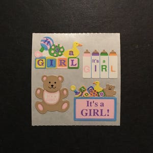 Sandylion vintage rare paper its a girl stickers