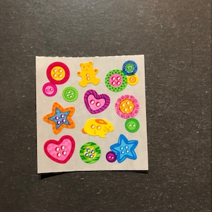 Sandylion vintage rare paper button stickers
