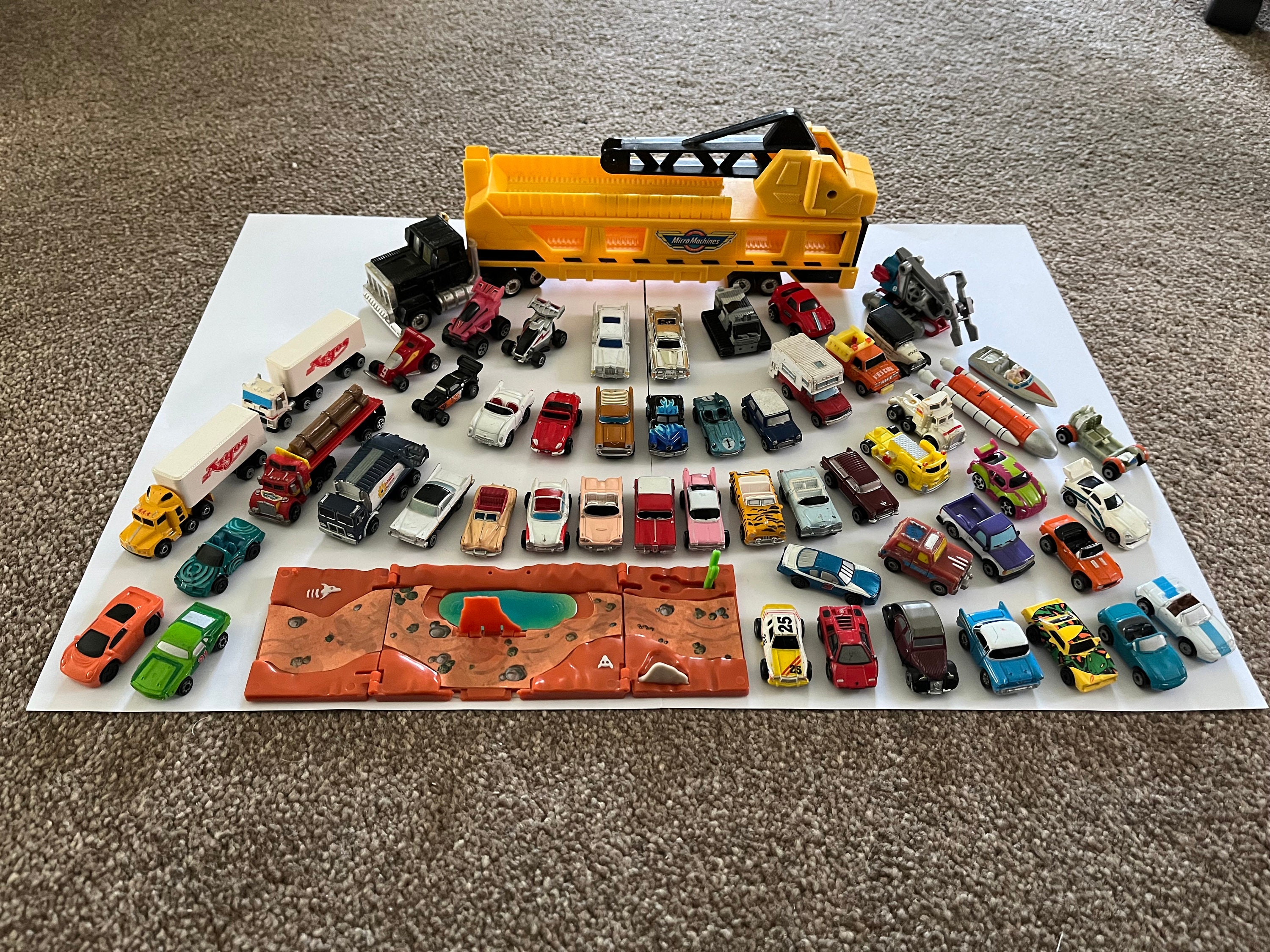 Micro Machines, Funrise and Other Makes Vintage Car and Truck Large Lot 