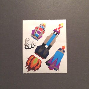 Sandylion vintage rare shiny  rocket stickers