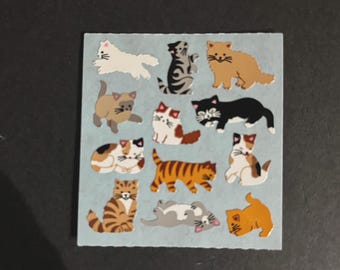 Sandylion Vintage Rare Paper Mini Cat Stickers - Etsy
