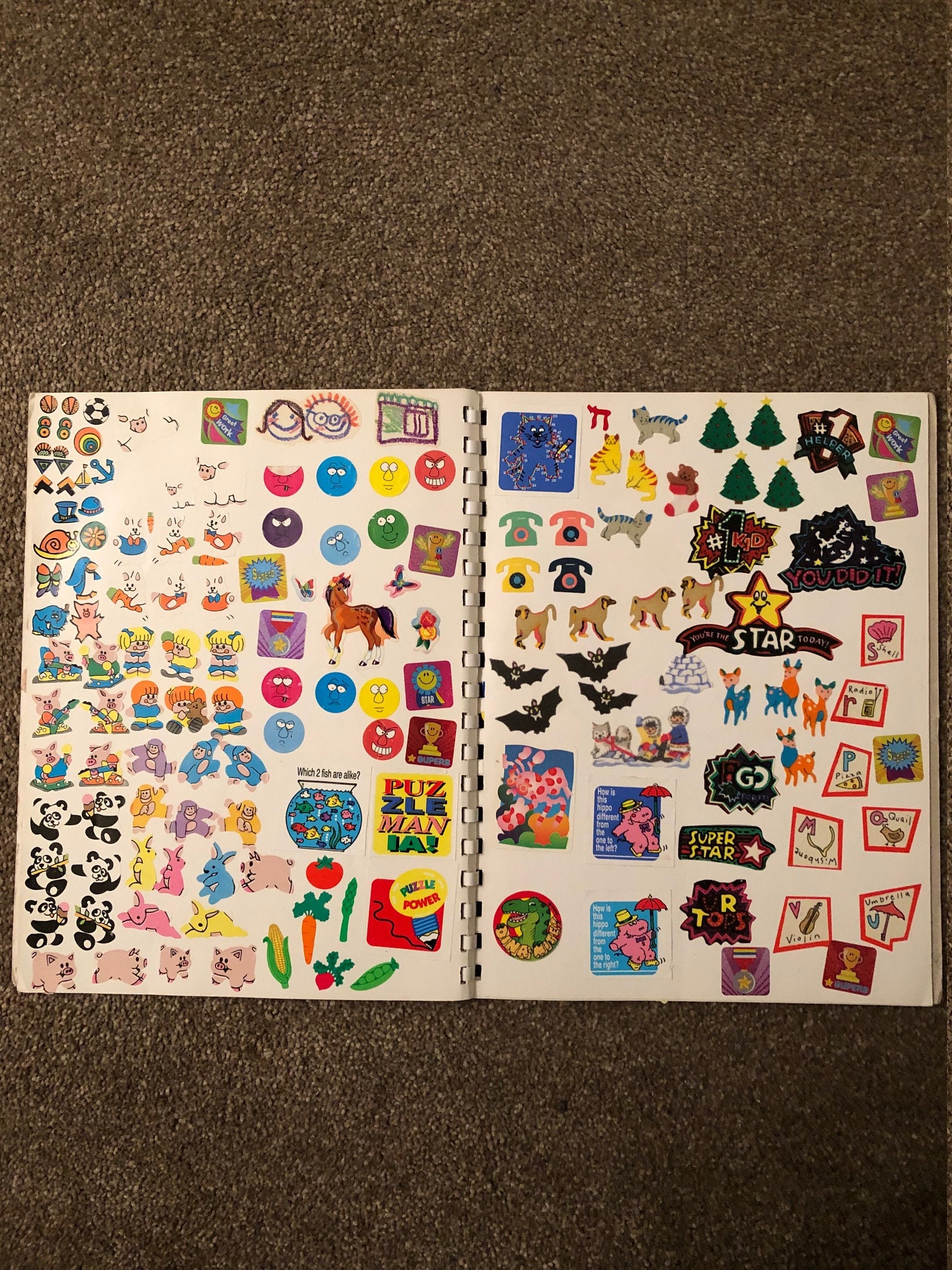 Vintage rare sticker album with stickers