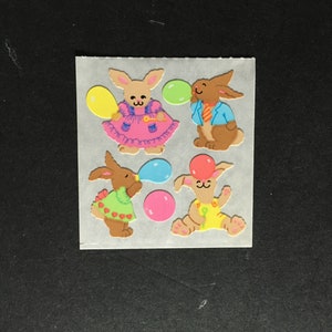 Sandylion Vintage seltene Papier Hasen Aufkleber
