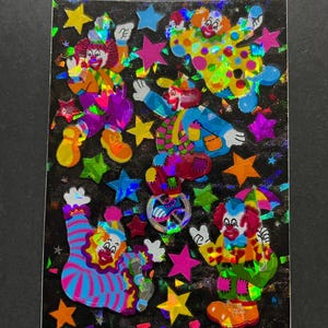 Sandylion vintage rare maxi clown sticker sheet
