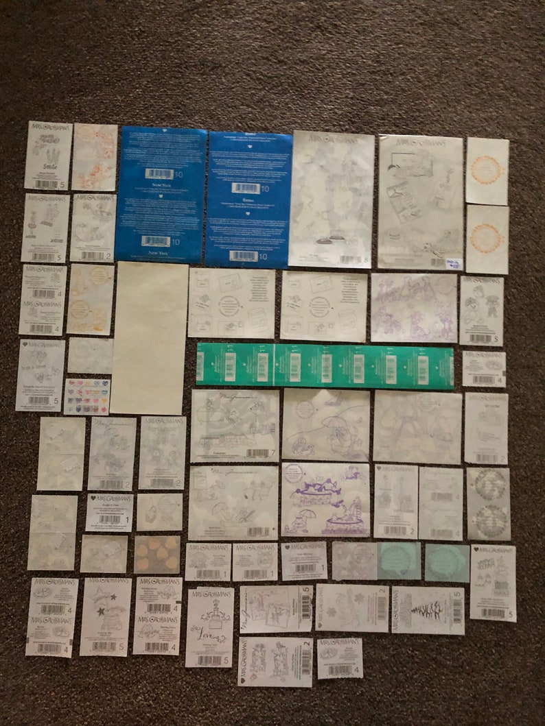 Mrs Grossman large vintage rare paper sticker lot