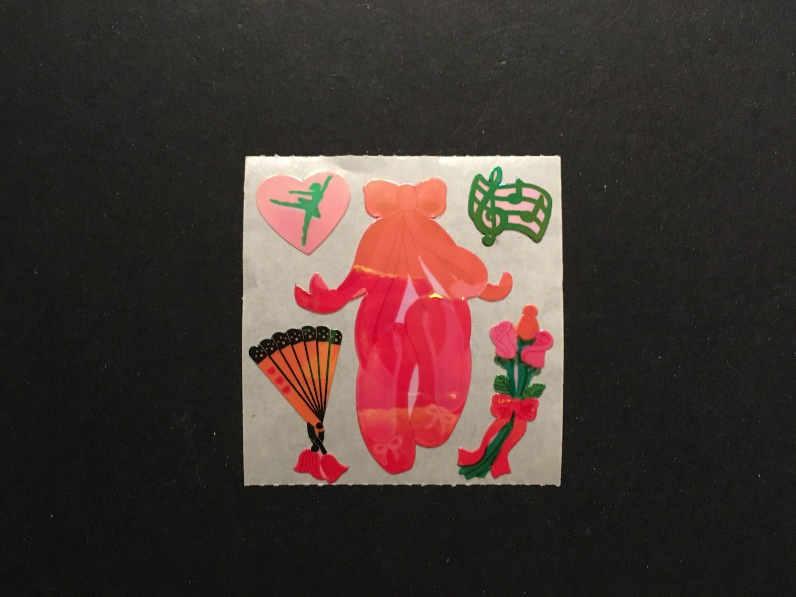 sandylion vintage rare shiny ballet shoe stickers
