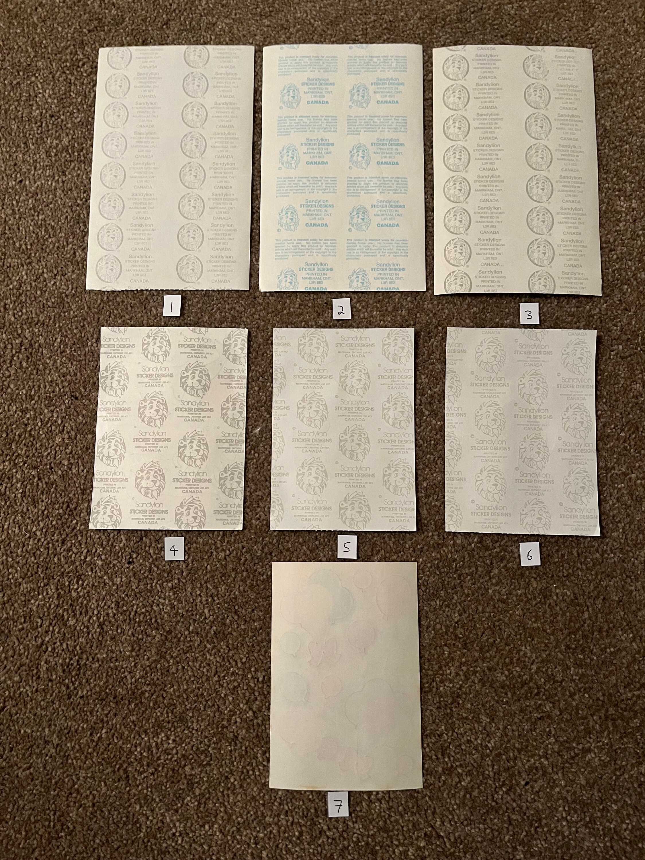 Vintage Sandylion Jumbo Barbie Sticker Sheet as Shown - Canada